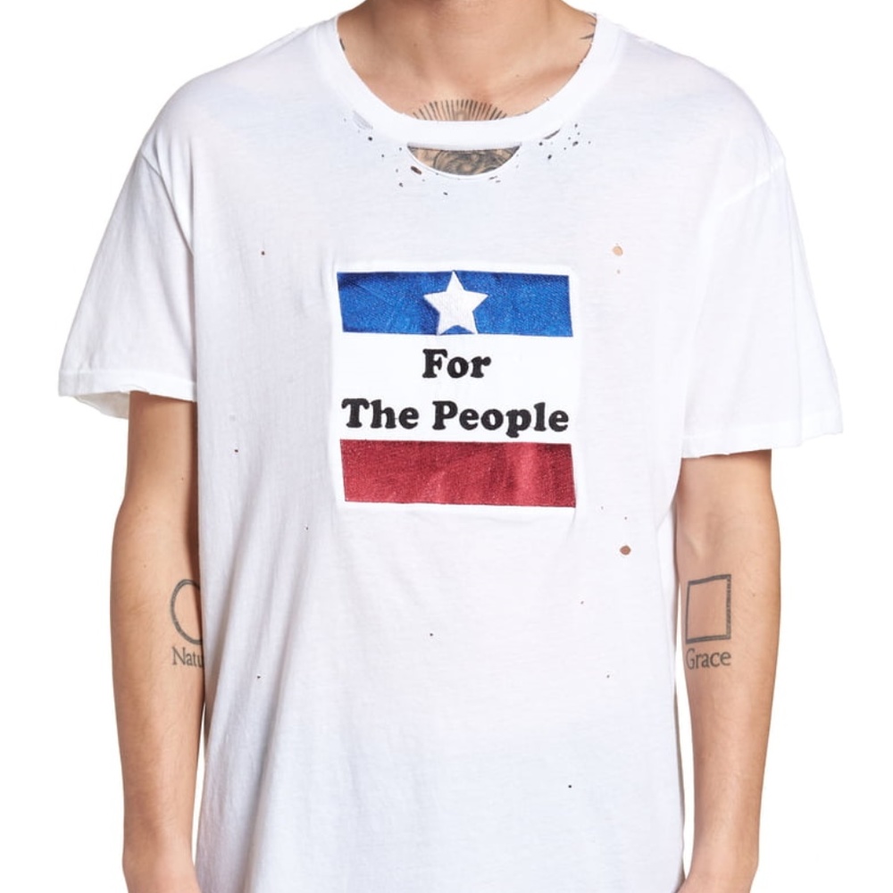 The People Vs: For the people distressed tee
